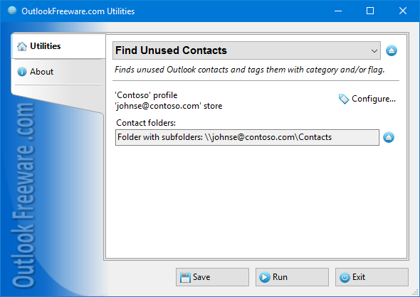Find Unused Contacts for Outlook