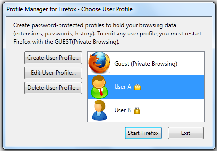 Firefox Profile Manager Plus