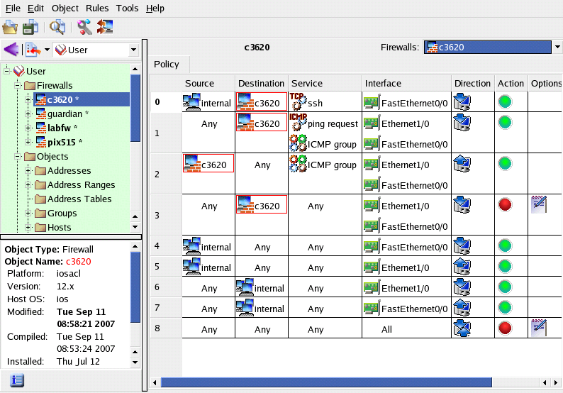 Firewall Builder for Cisco IOS ACL