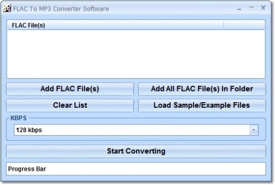 FLAC To MP3 Converter Software