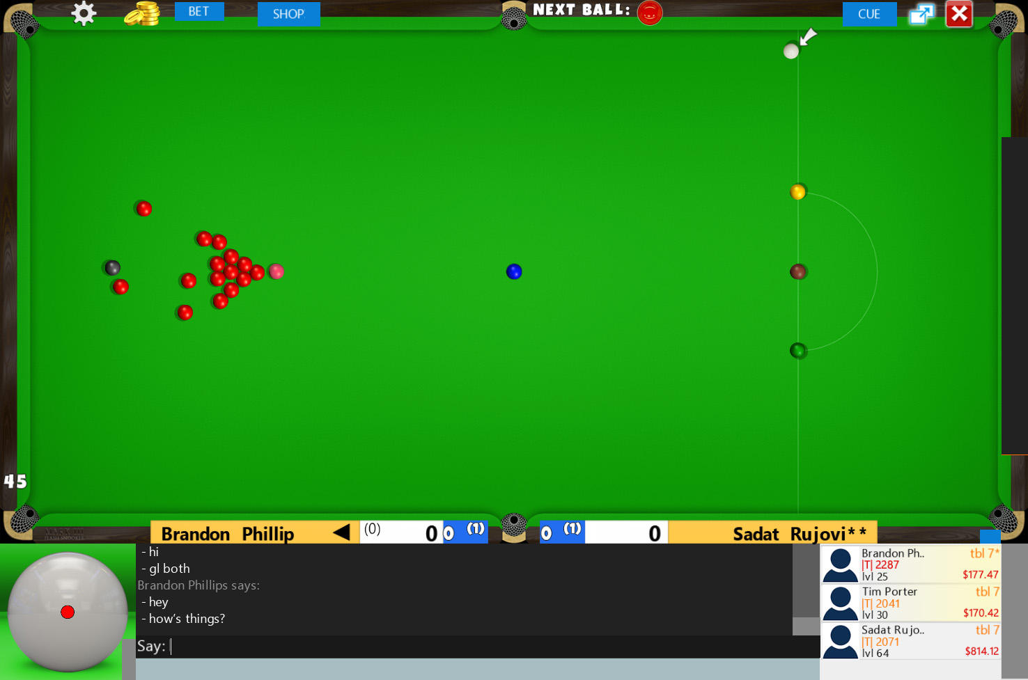 Flash Snooker Game Online