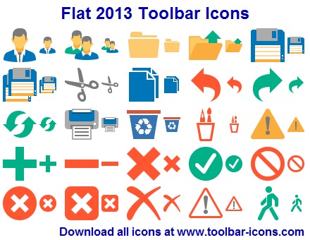 Flat 2013 Toolbar Icons