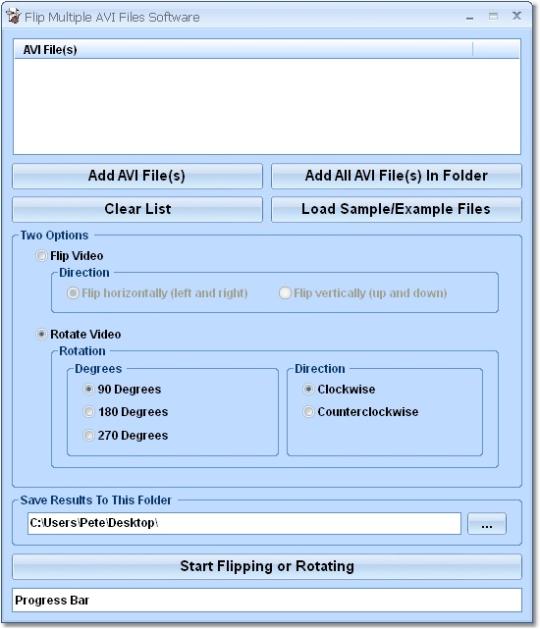 Flip Multiple AVI Files Software