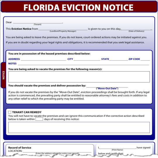 Florida Eviction Notice