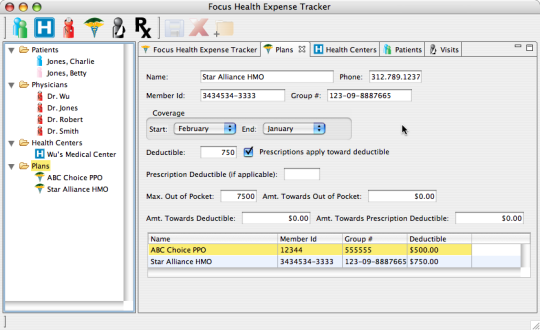 Focus Health Expense Tracker