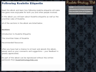 Following Roulette Etiquette