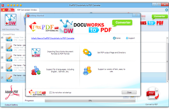 FoxPDF DocuWorks to PDF Converter