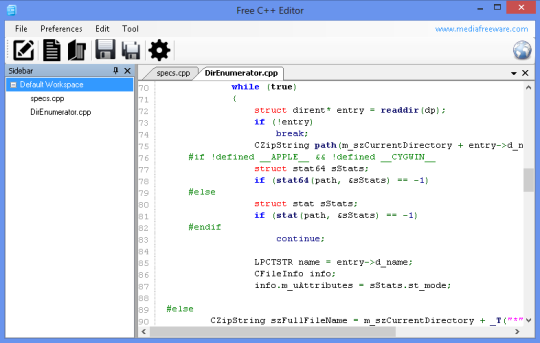 Free C++ Editor
