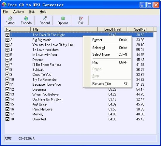 Free CD to MP3 Converter Portable