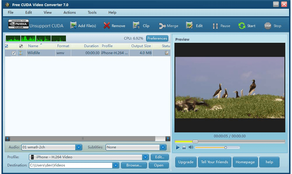 Free CUDA Video Converter