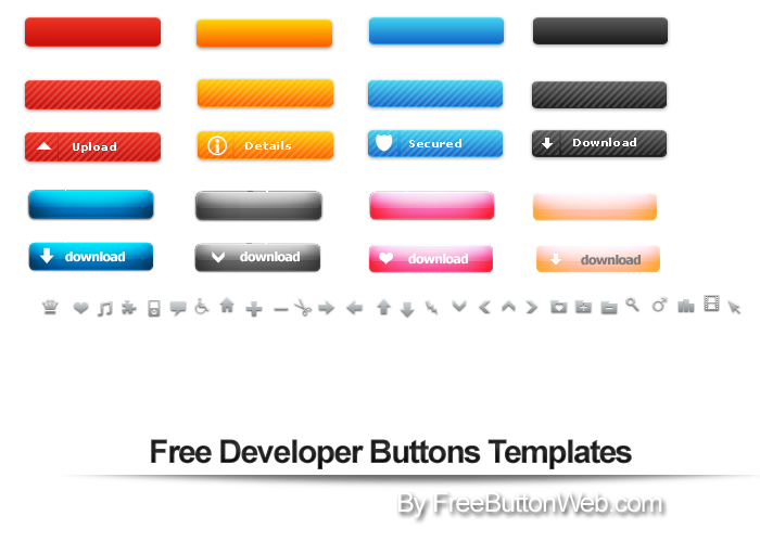 Free Developer Buttons Templates