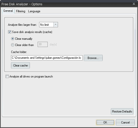 Free Disk Usage Analyzer