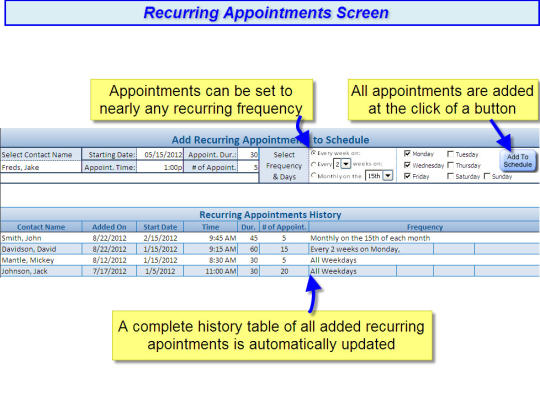 Free Excel Contact Appointment Scheduler with Reminder Emails