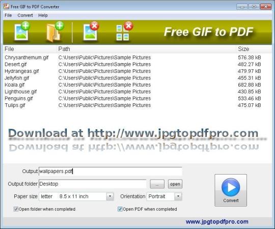 Free GIF to PDF Converter