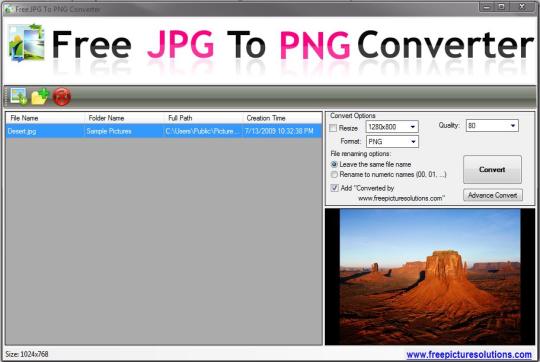 Free JPG to PNG Converter