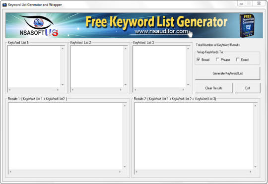 Free Keyword List Generator and Wrapper