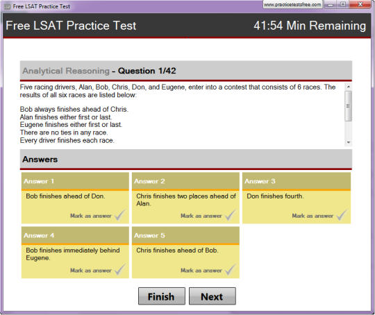 Free LSAT Practice Test