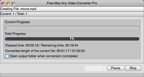 Free Mac Any Video Converter Pro