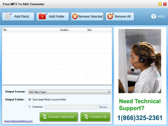 Free MP3 to AAC Converter