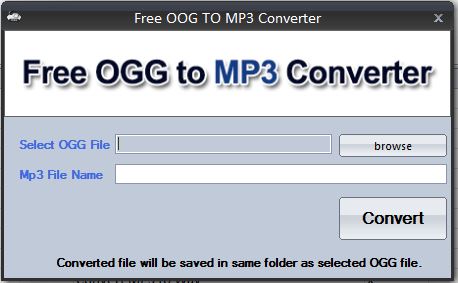 Free OGG to MP3 Converter
