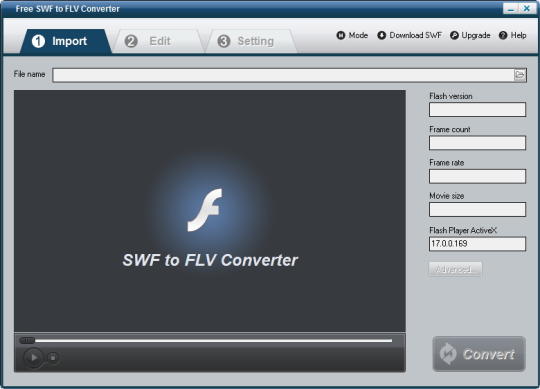 Free SWF to FLV Converter