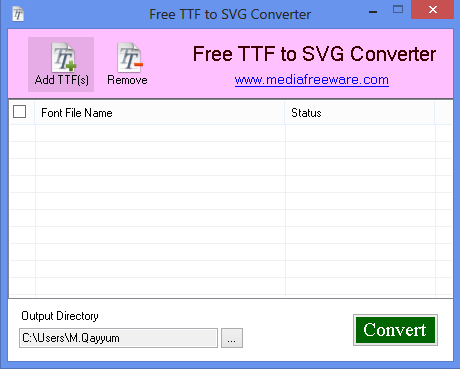 Free TTF to SVG Converter