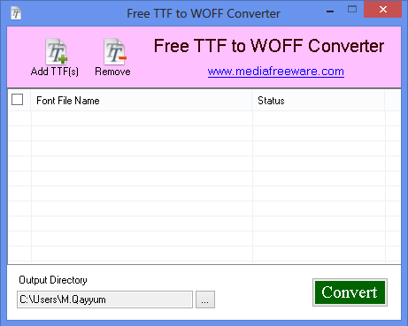 Free TTF to WOFF Converter