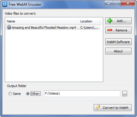 Free WebM Encoder