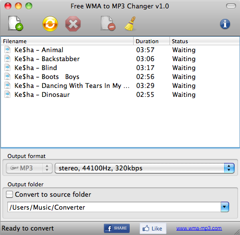Free WMA to MP3 Changer