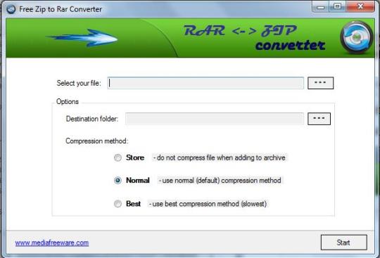 Free ZIP to RAR Converter