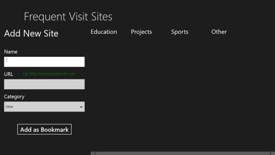 Frequent Visit Sites for Windows 8