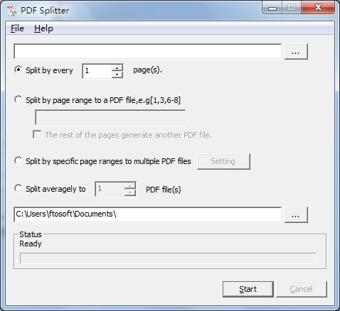 ftosoft PDF Splitter