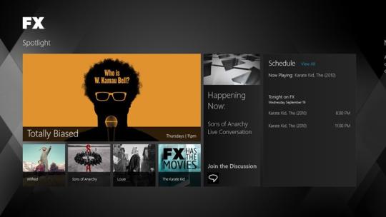 FX Networks for Windows 8