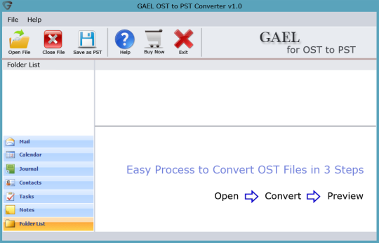 Gael OST to PST Converter
