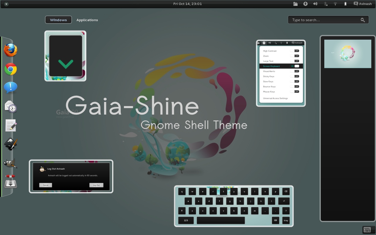 Gaia-Shine shell theme (3 & 3.2)