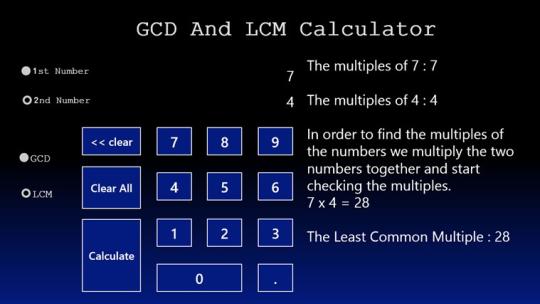 GCD and LCM Calculator for Windows 8