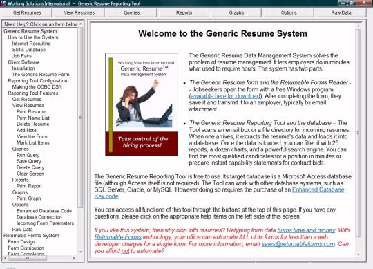 Generic Resume System