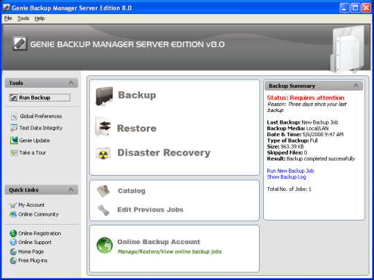Genie Backup Manager Server (64-Bit)