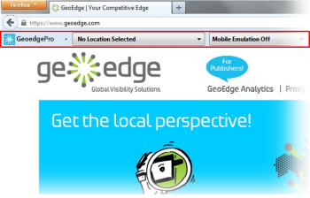 GeoEdge Proxy Toolbar