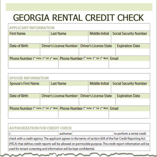 Georgia Rental Credit Check
