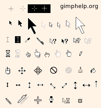 GIMP cursor brushes