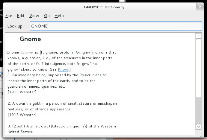 GNOME Dictionary