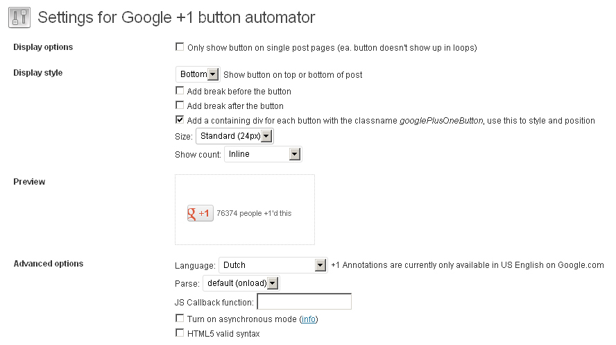 Google +1 button automator
