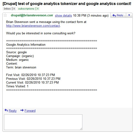 Google Analytics Tokenizer