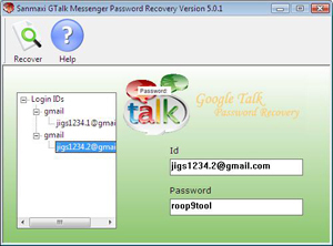 Google Talk Messenger Password Recovery