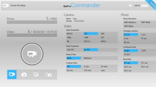 GoPro Commander for Windows 8