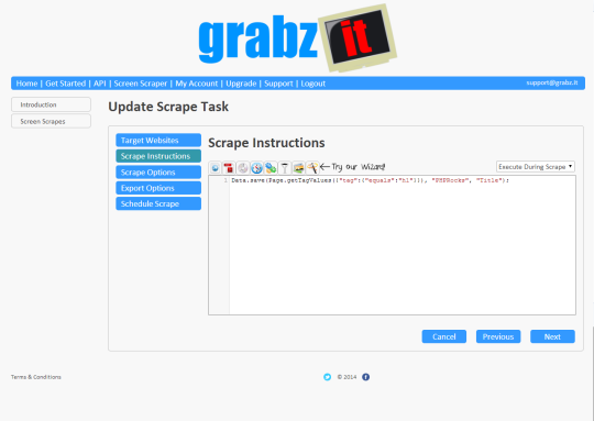 GrabzIt Screen Scraper