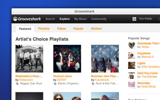 Grooveshark for Pokki