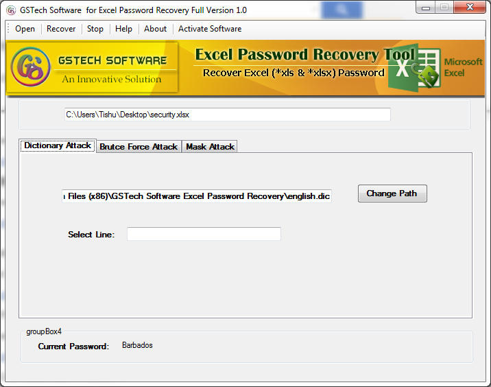 GSTech Excel File Password Recovery