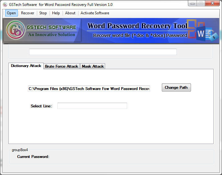 GSTech Software for Word Password Recovery
